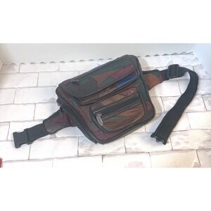 Tinder Vintage Patchwork Leather Fanny Pack Multi Color Waist Bag Adjustable